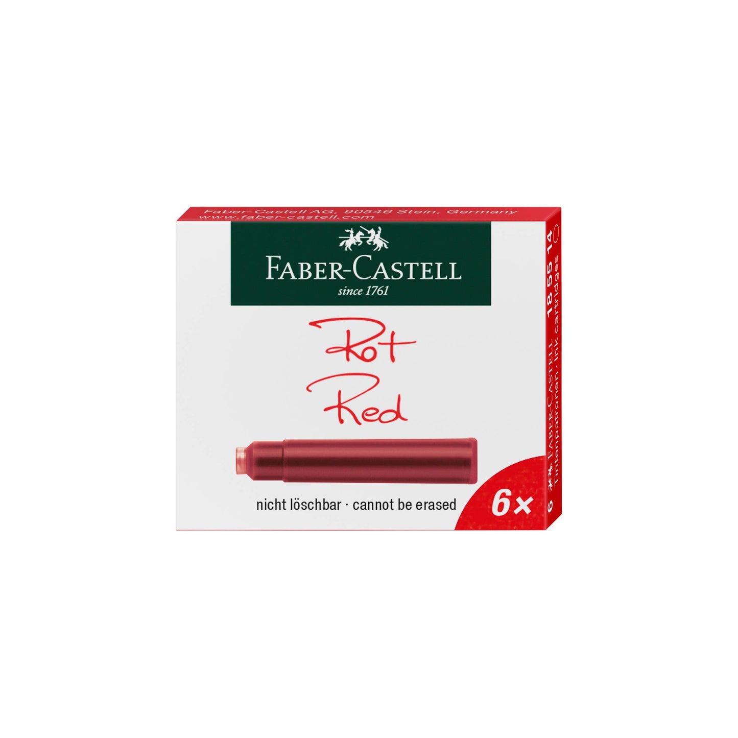 Fountain Pen Ink Cartridges, Box/6 Available in 3 Colors