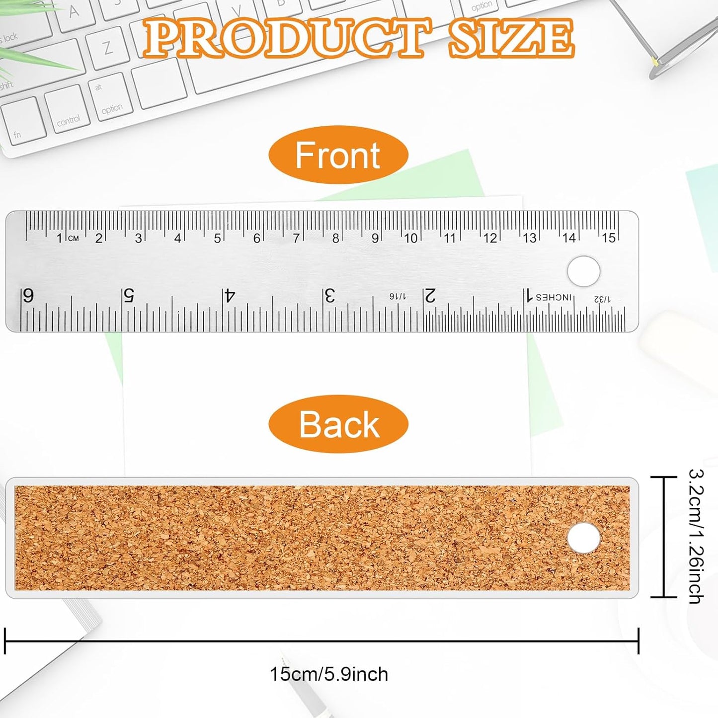 6 inch Metal Ruler