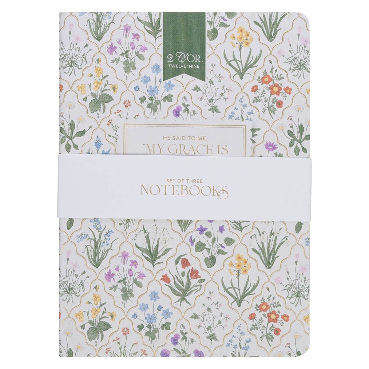 Floral Notebook, My Grace Is Sufficient For You