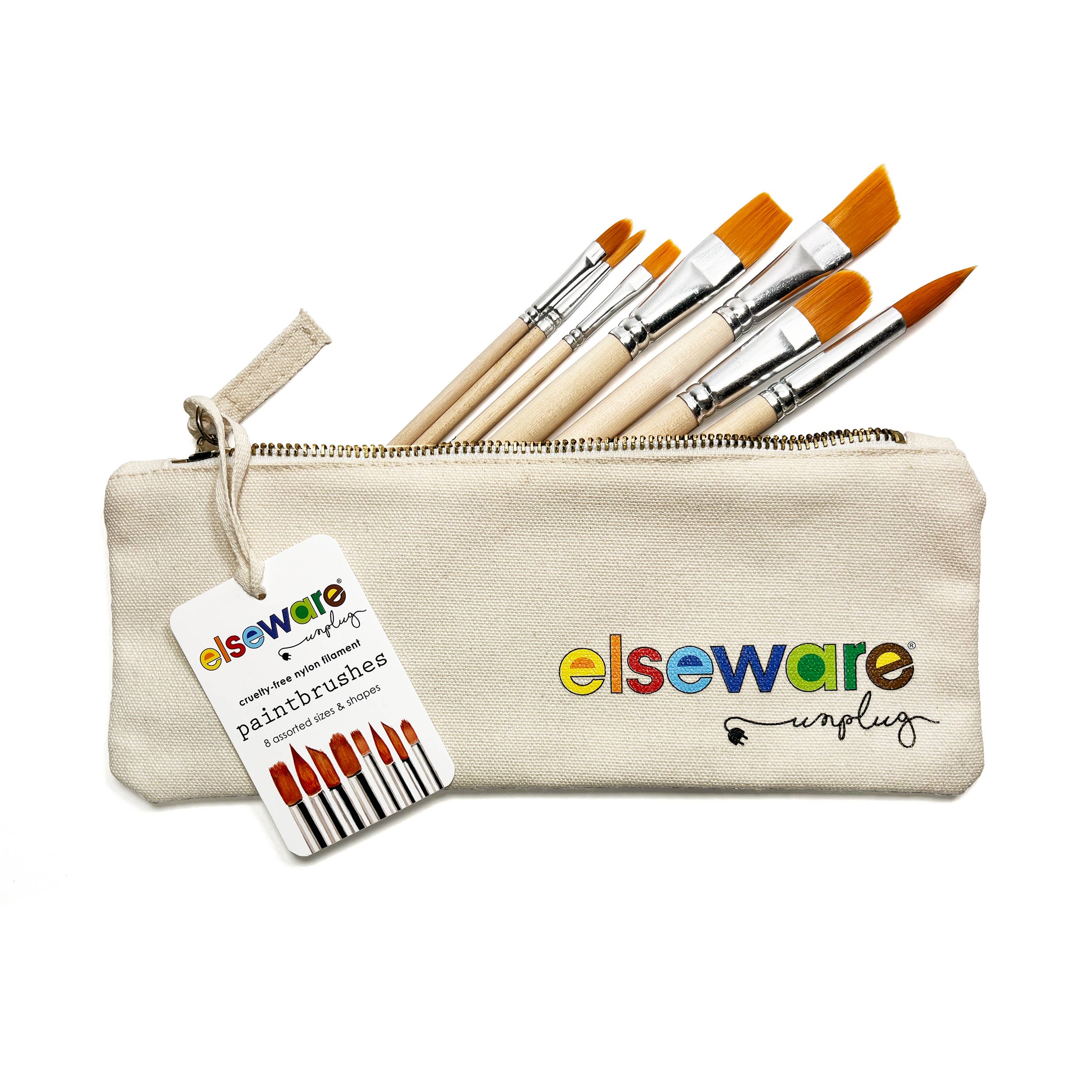 Paintbrush Set - Nylon Filament in Canvas Bag - 8 Assorted – Bourbon ...