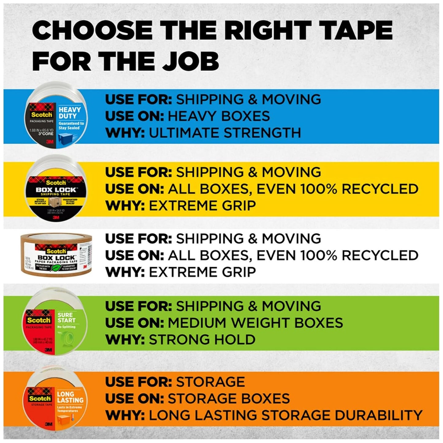 Scotch Heavy Duty Packing Tape, with Dispenser 1.88 in x 54.6 Yards