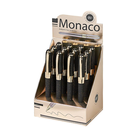 Monaco -Black with Gold Glitter