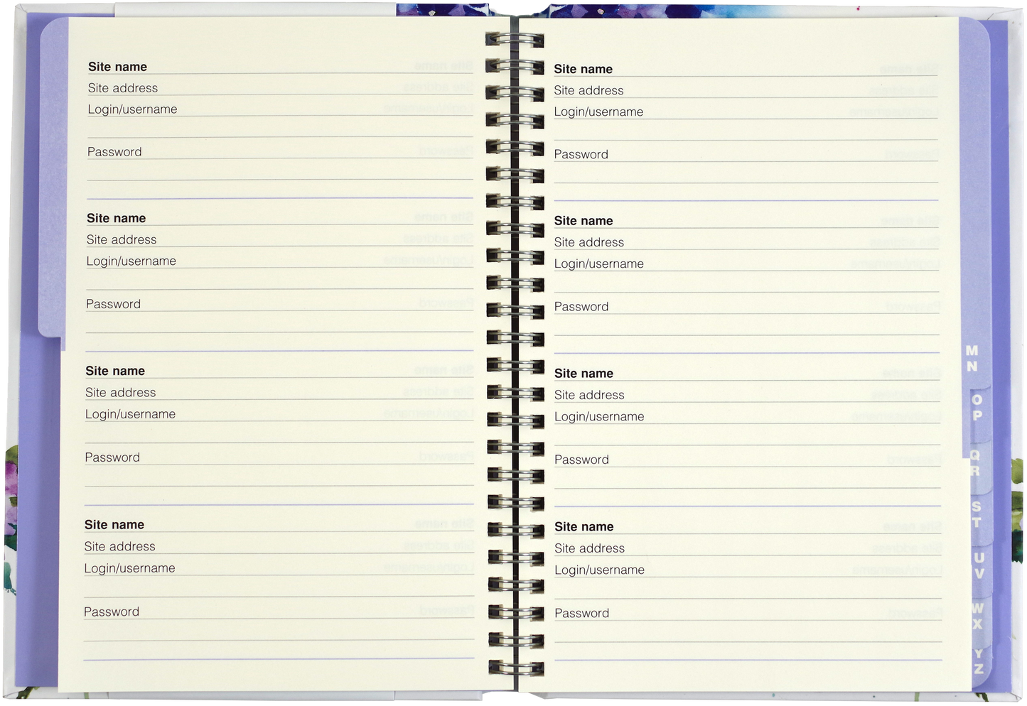 Hydrangeas Large-Format Internet Address & Password Logbook