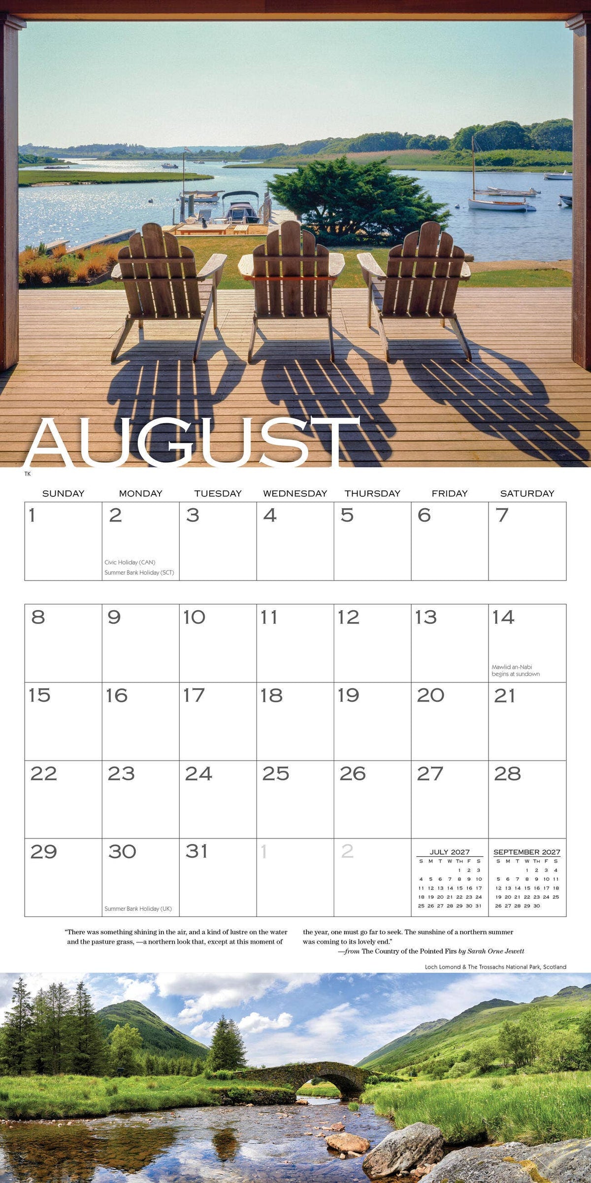 Out on the Porch Wall Calendar 2027
