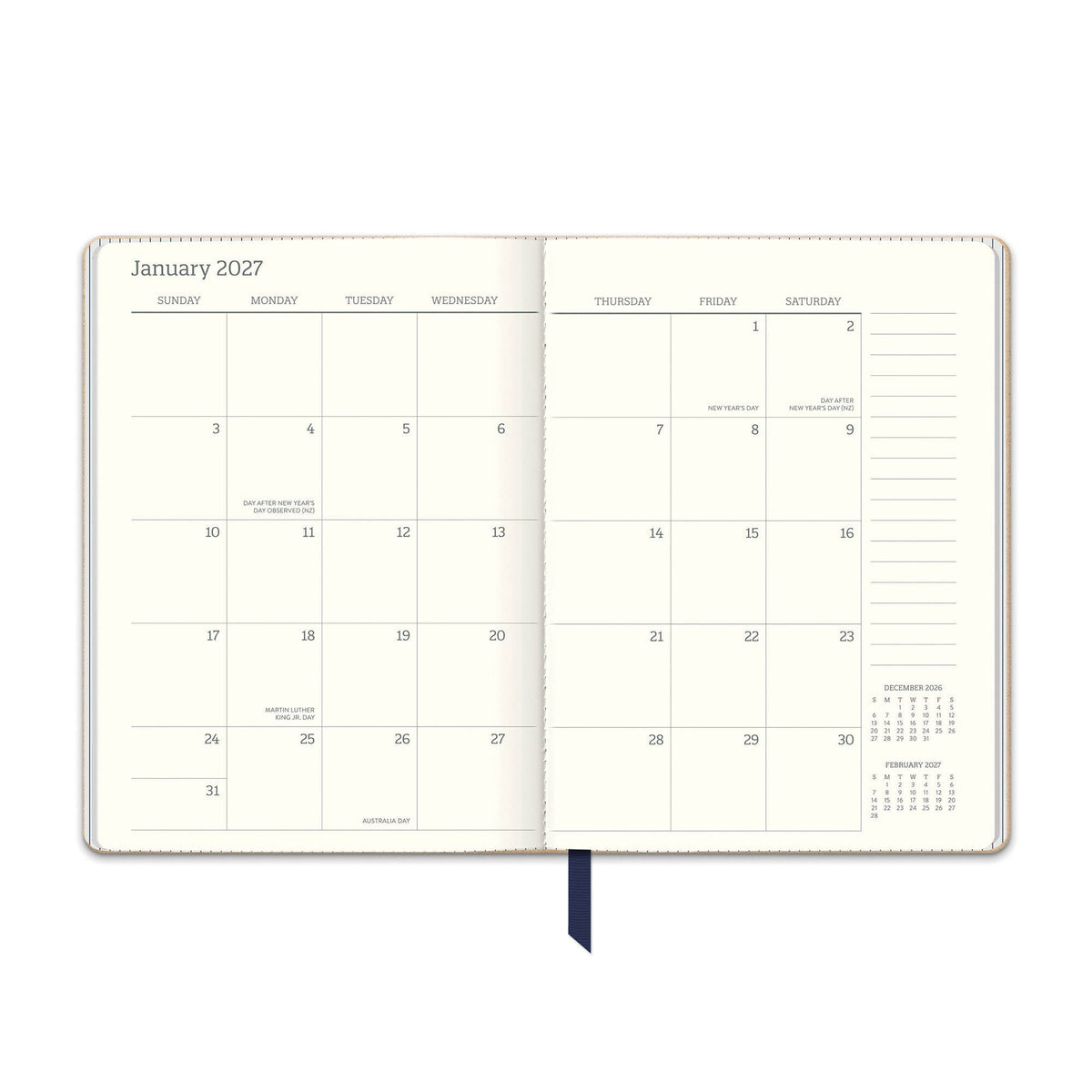 2027 Dots on Navy Medium Dual-Textured Planner