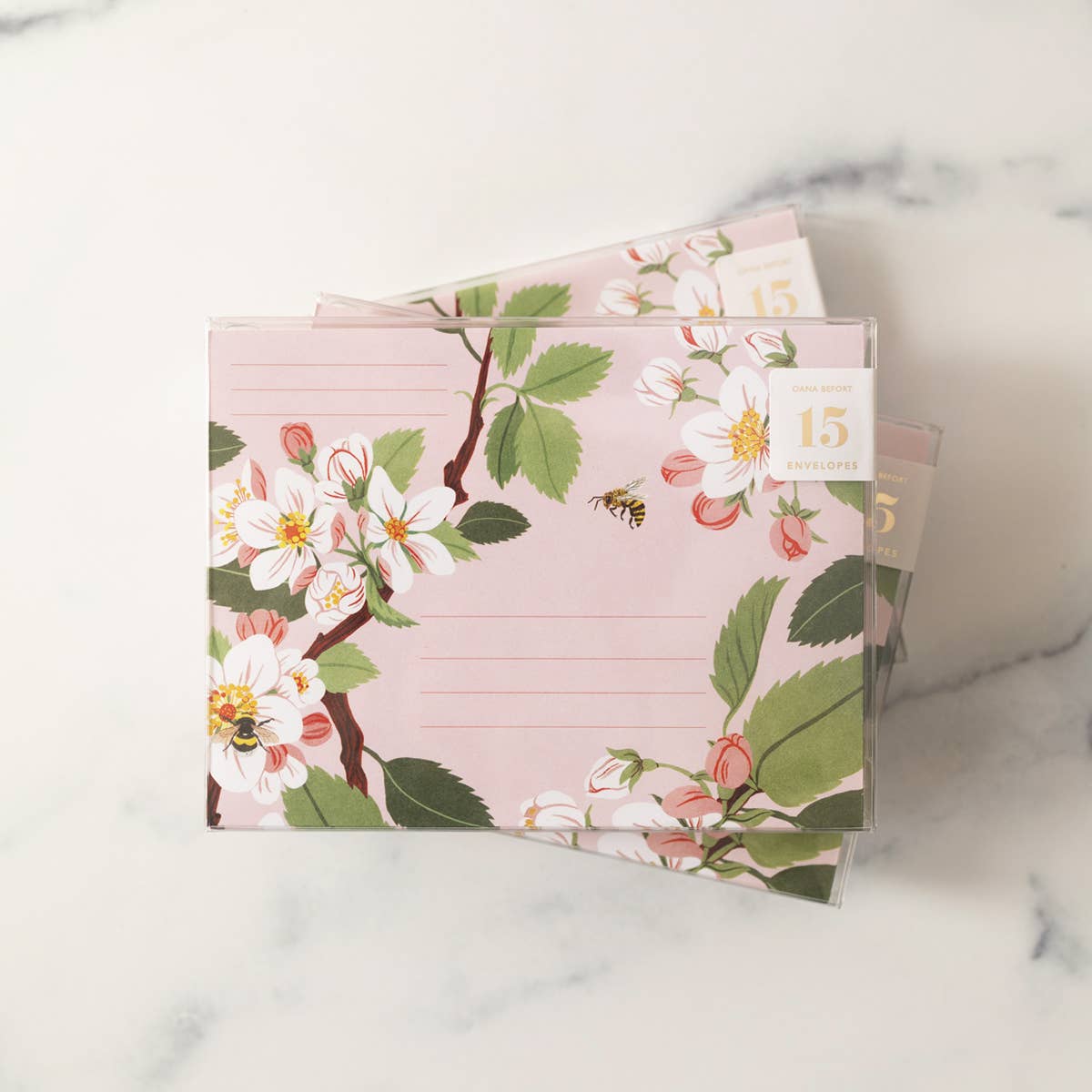 APPLE BLOSSOM | Boxed set of 15 envelopes