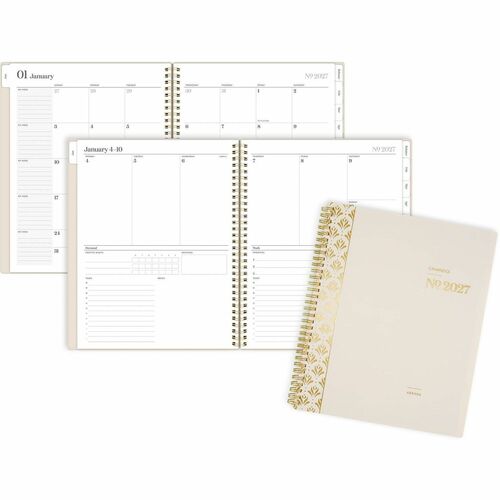 WorkStyle Agenda, Cream & Gold