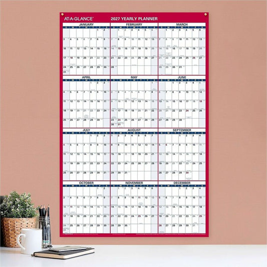 At-A-Glance Erasable Wall Calendar, Two-Sided 24 x 36