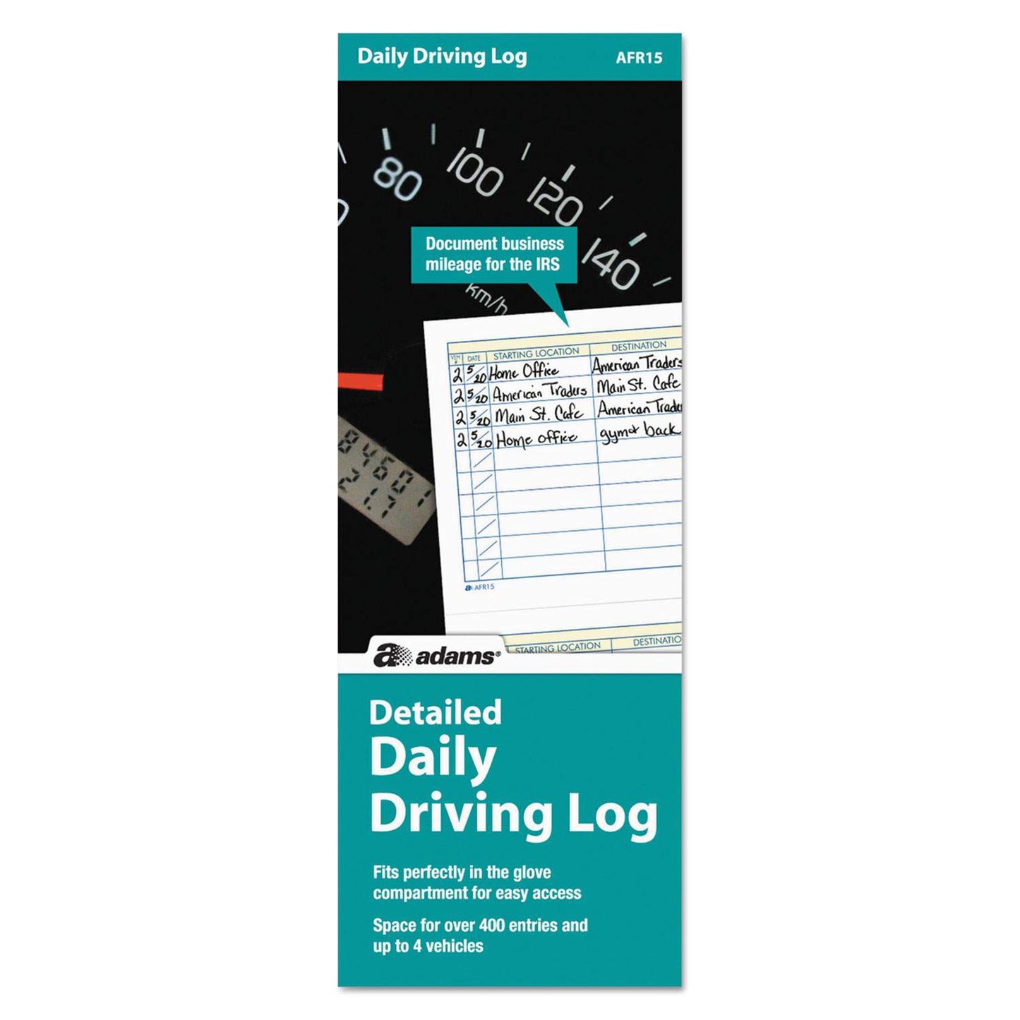 Adams® Detailed Daily Driving Log, 9" x 3-1/4"