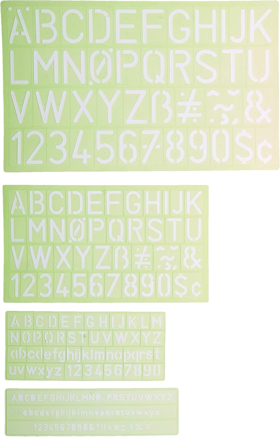 ALVIN Lettering Guide, 4pc set