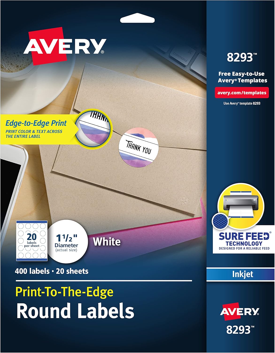 Avery Print-To-The-Edge Round Labels