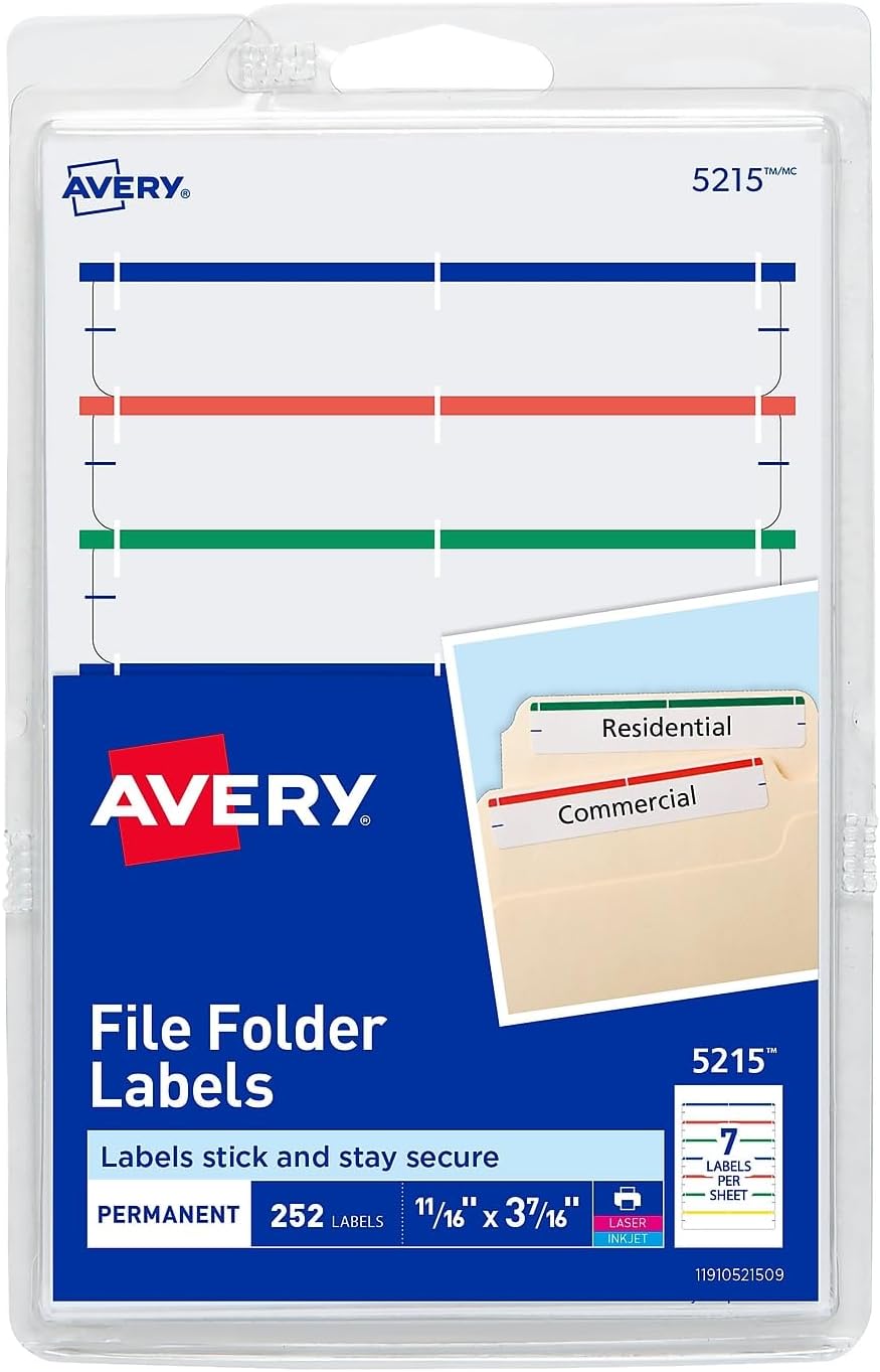 Avery File Folder Labels