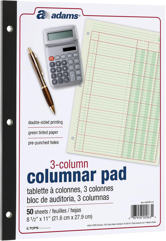 Adams® Analysis 3 Column Pad, Green