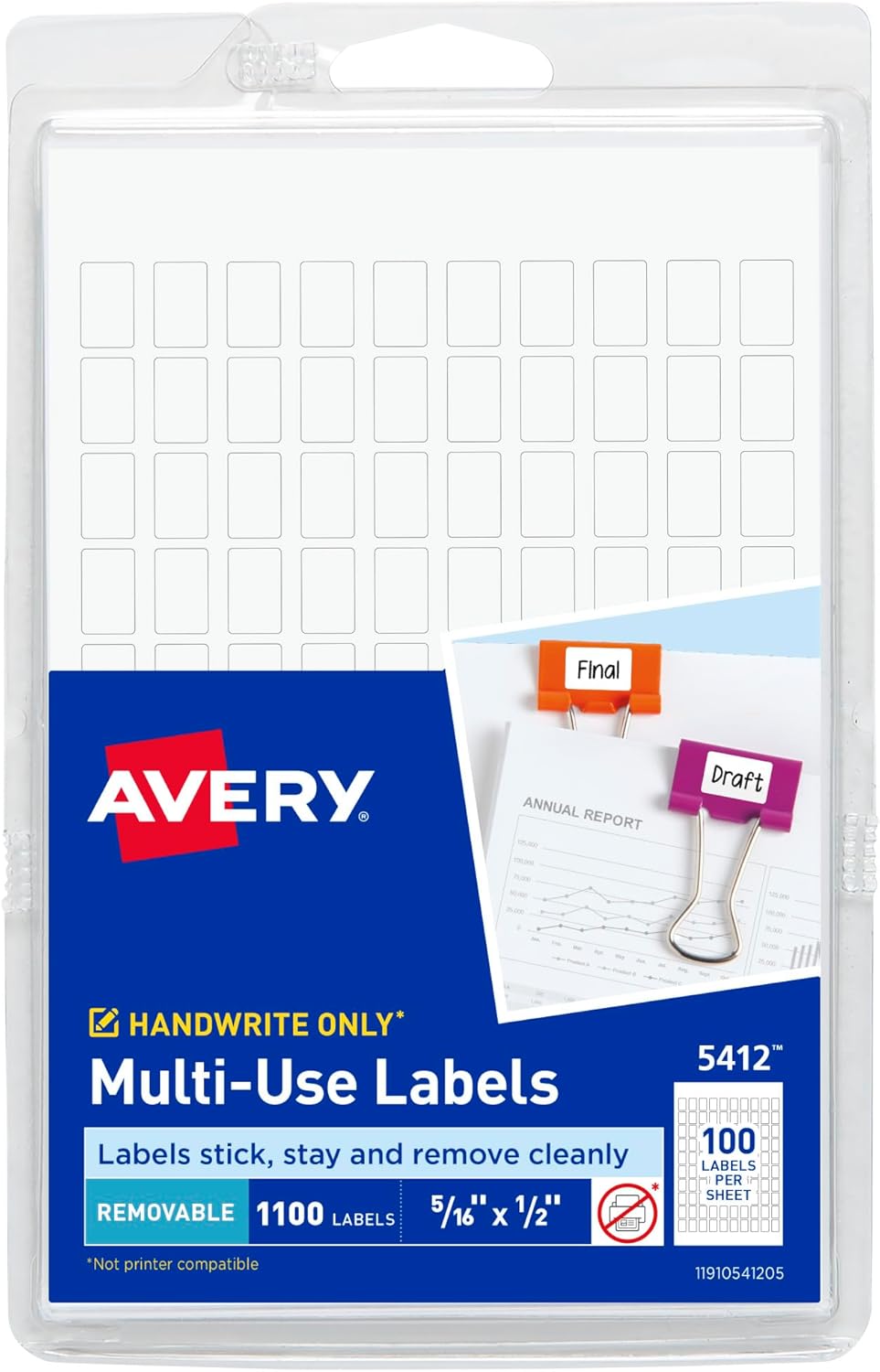 Avery 5412 Multi-Use Removable Labels