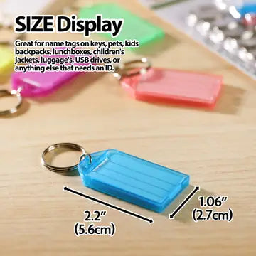 BAZIC Key Tags with Label, 6 pack