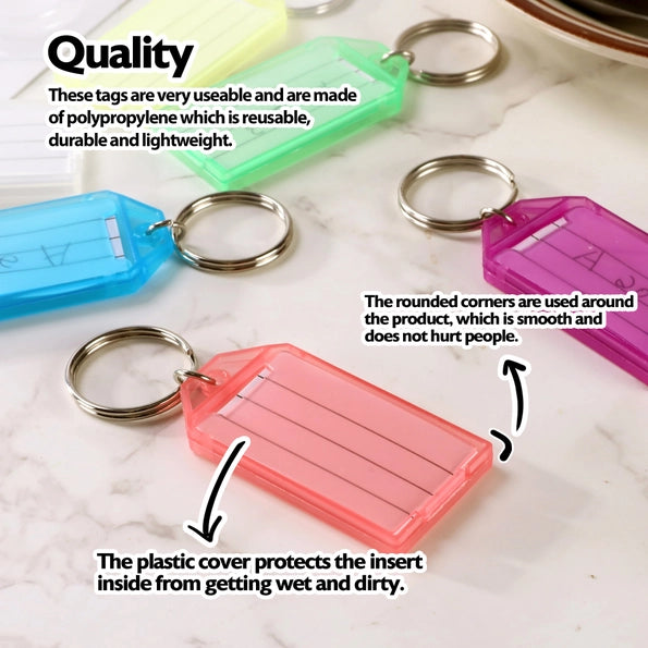 BAZIC Key Tags with Label, 6 pack