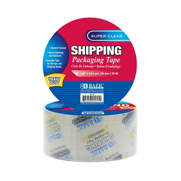 BAZIC Heavy Duty Shipping/Packing Tape Roll, 54.6 Yards
