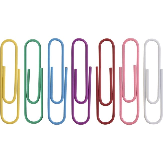 Business Source Vinyl Coated Jumbo Gem Paper Clips 250