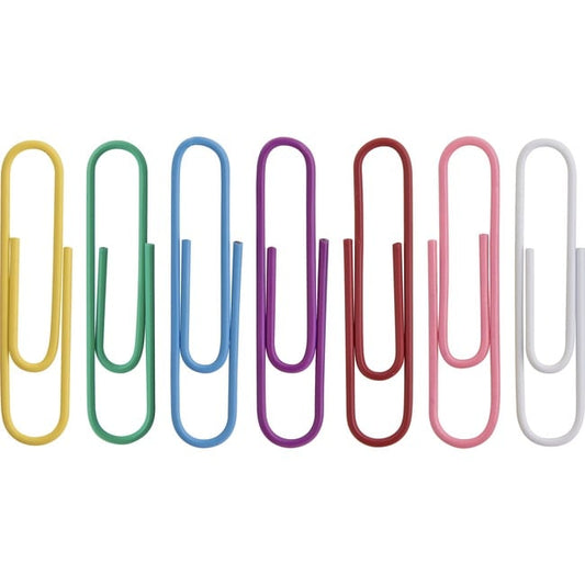 Business Source Vinyl Coated Jumbo Gem Paper Clips 250
