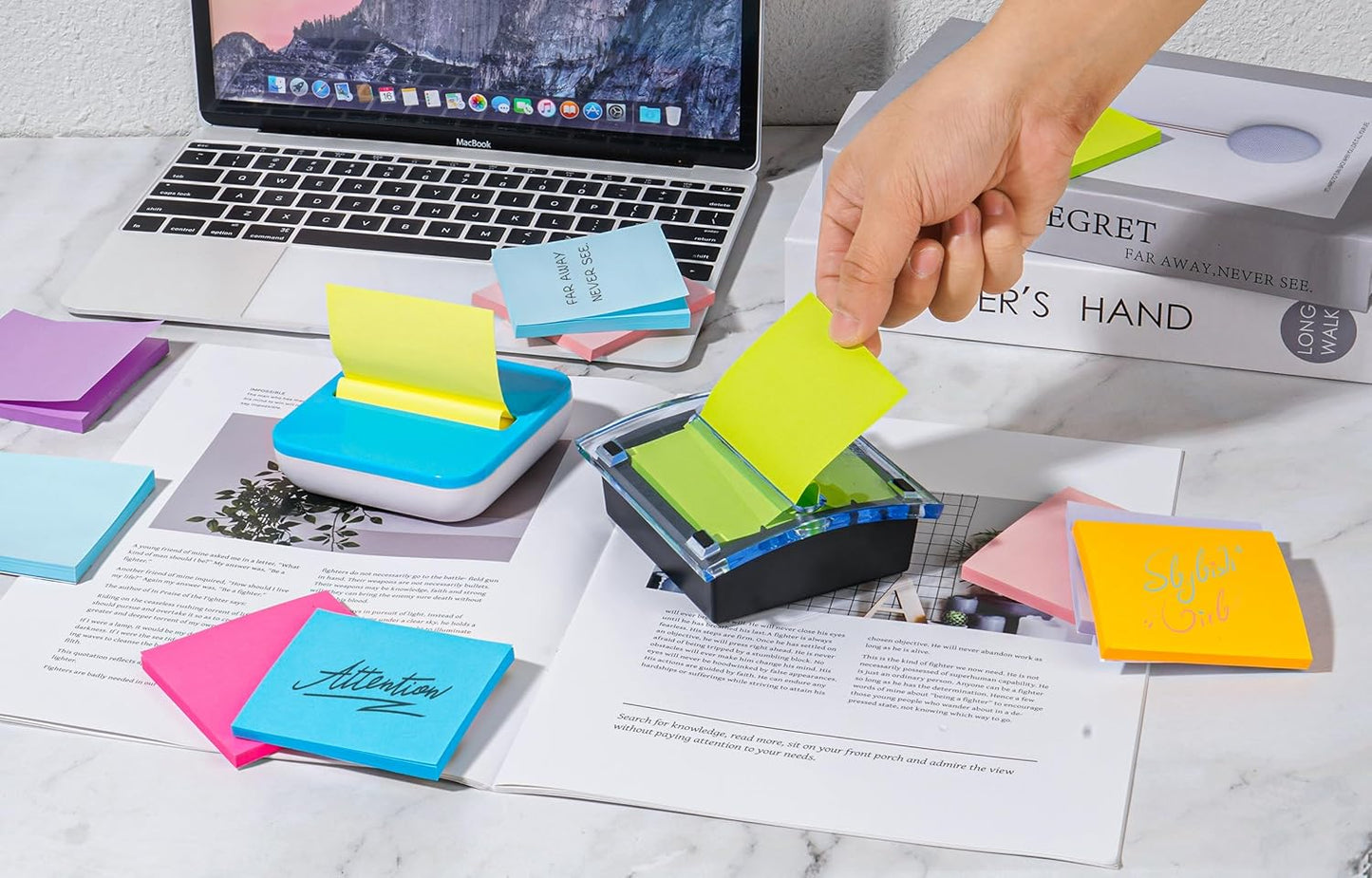 Business Source Extreme Colors Pop-up Adhesive Notes 12 pack