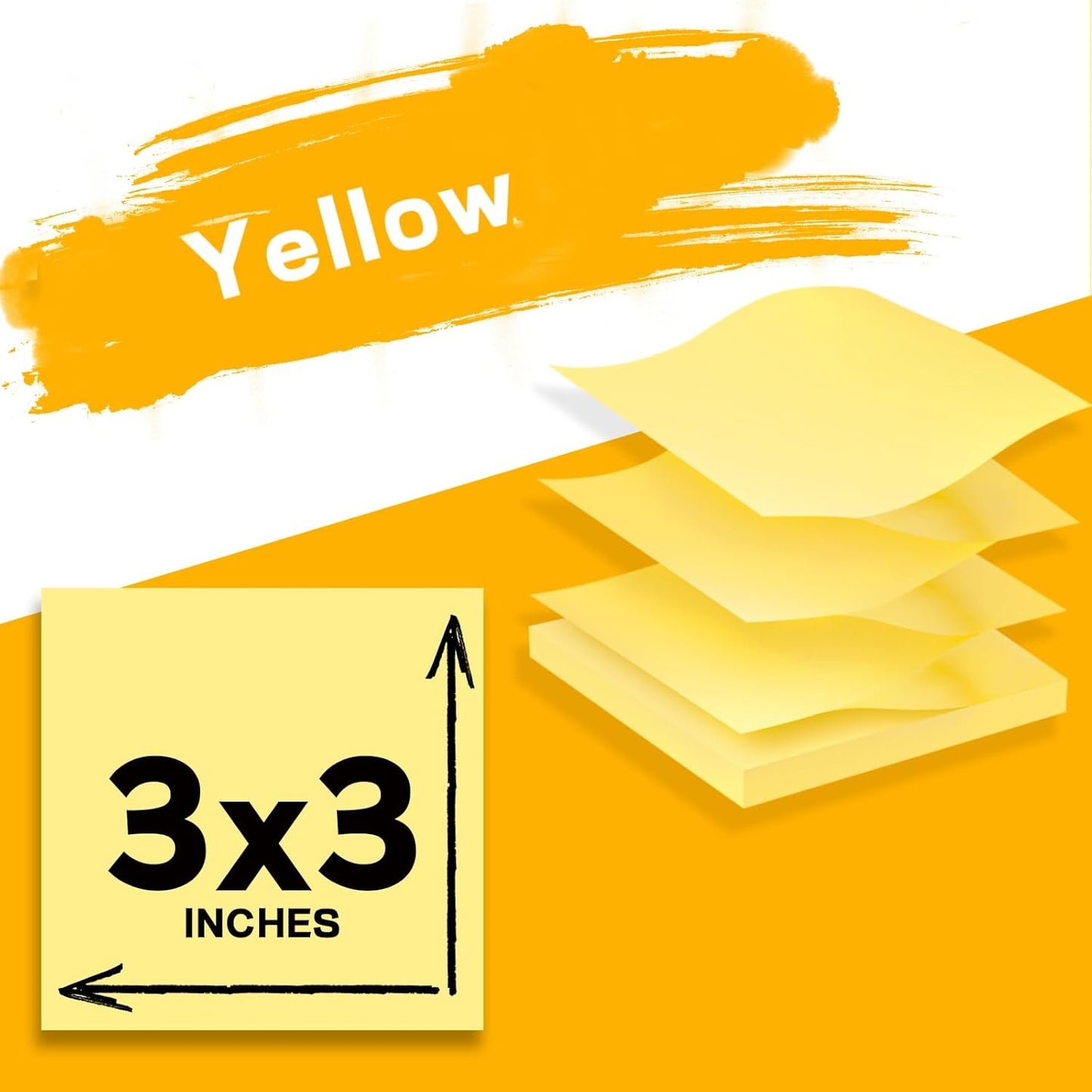 Business Source Premium Yellow Pop-up Adhesive Notes, 12 Pack