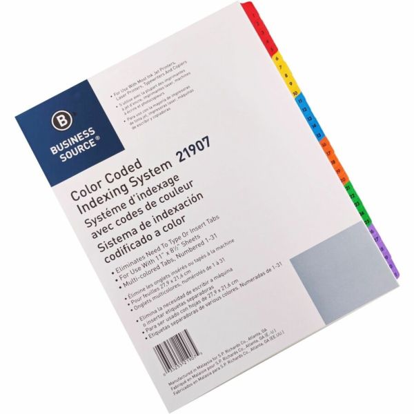 Color Coded Indexes, Numerical