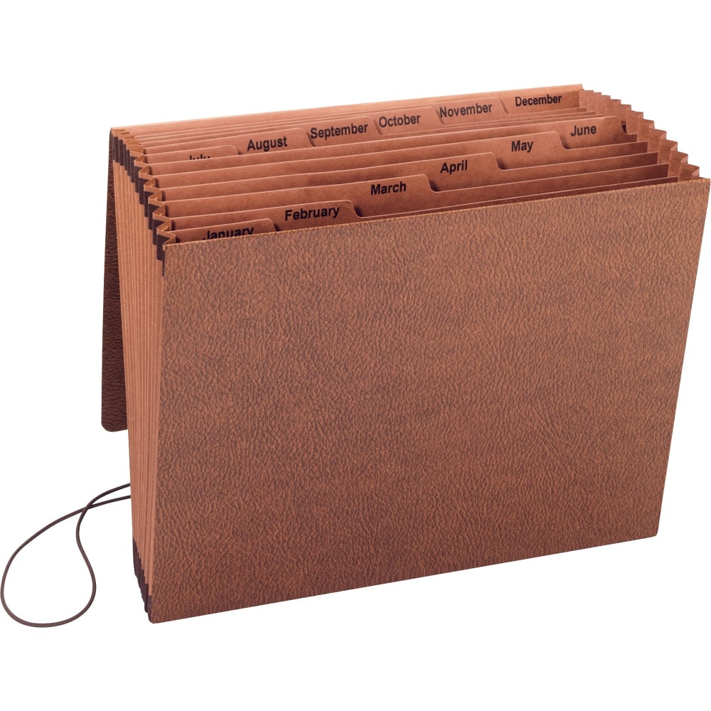 Sparco Heavy-Duty Accordion Pocket File, Brown
