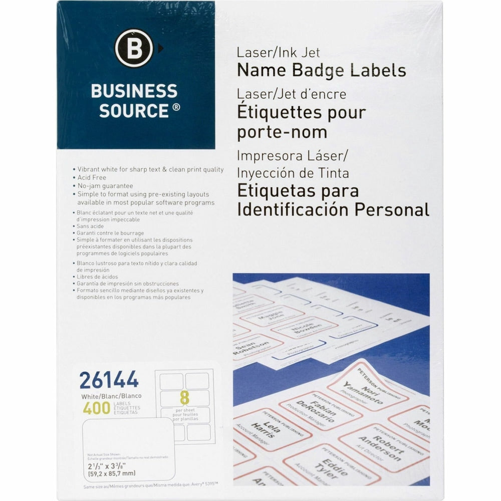 Business Source Name Badge Labels