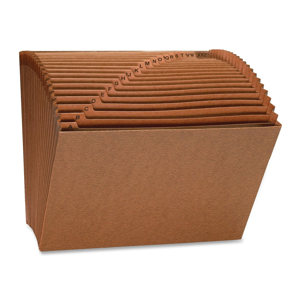 Sparco Heavy-Duty Accordion Pocket File, Brown