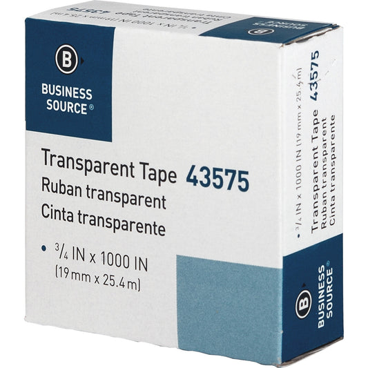 Business Source All-purpose Transparent Glossy Tape, Single Roll