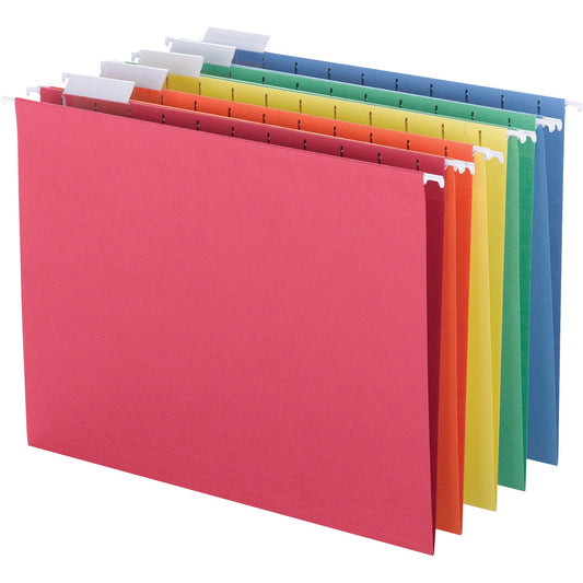 Business Source Letter Size Assorted Colors Hanging Folders