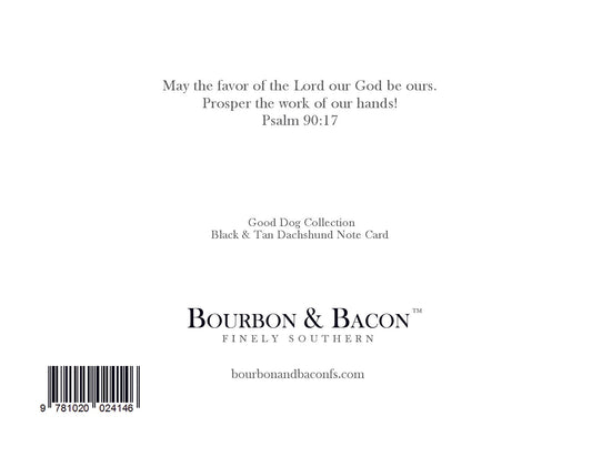 Dachshund, Black and Tan Note Cards