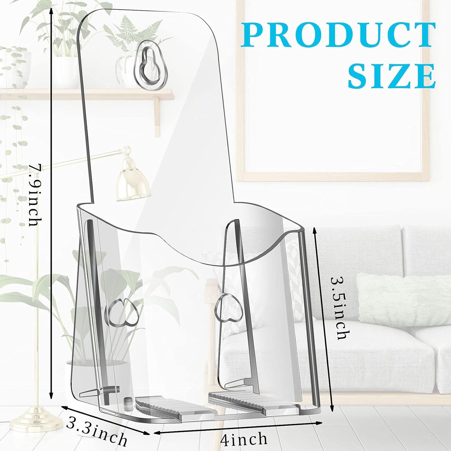 Brochure / Pamphlet Holder 4 x 7.9 Inches, Clear