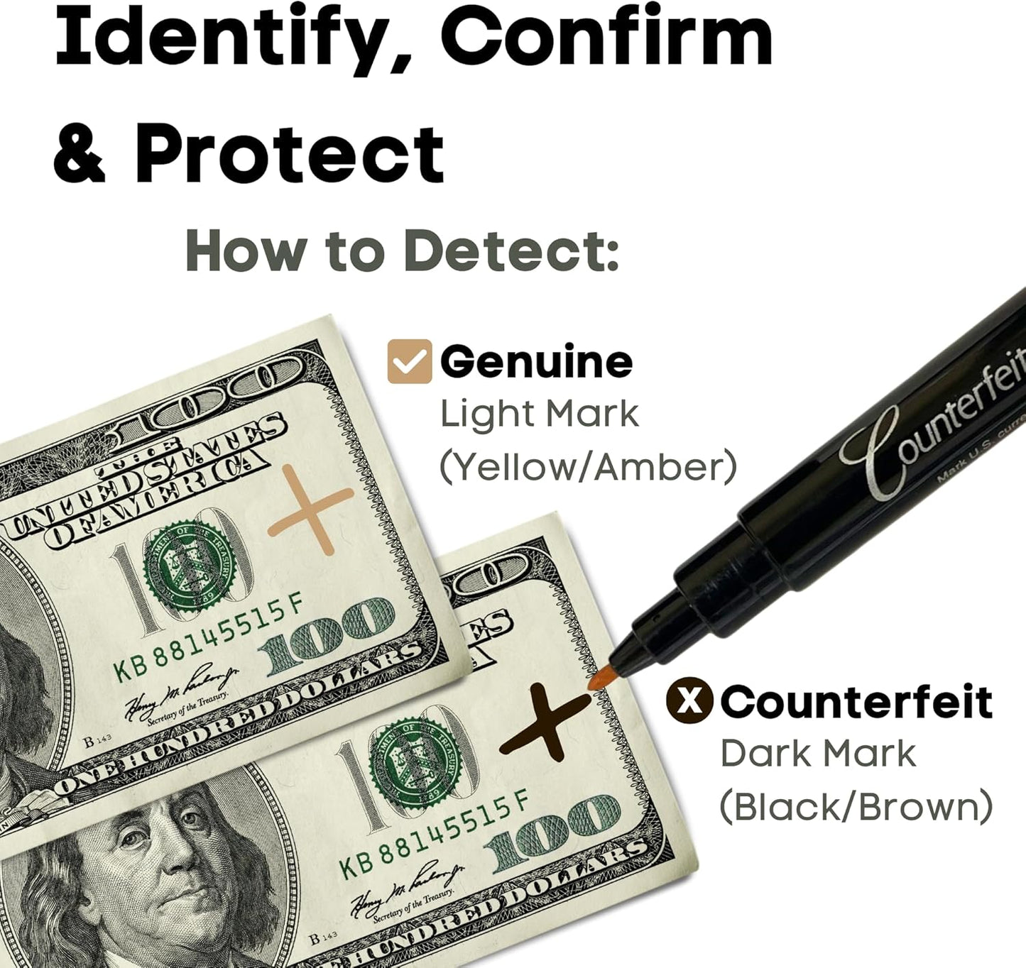 Dri Mark Counterfeit Bill Detector Marker Pen