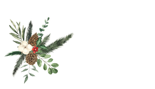 Christmas Evergreen Branch Happy Notes
