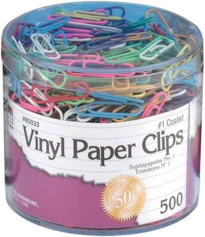 CL Vinyl Coated Paper Clips, Size #1