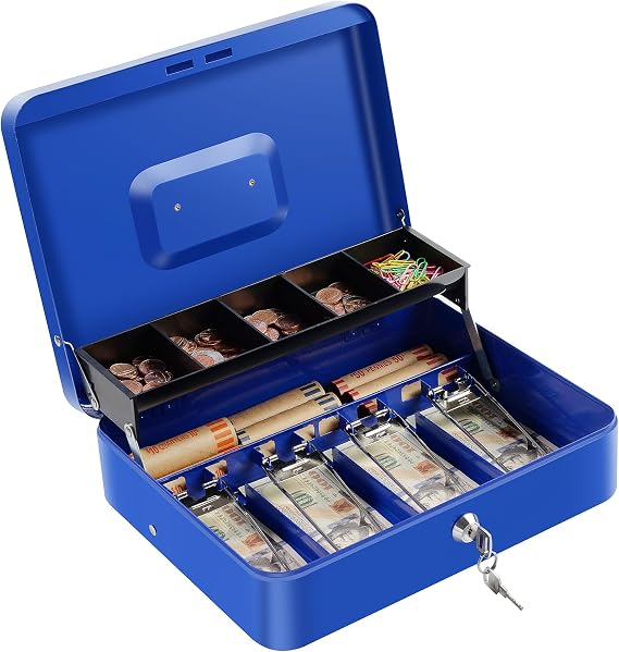 Cash Box with Lock Key