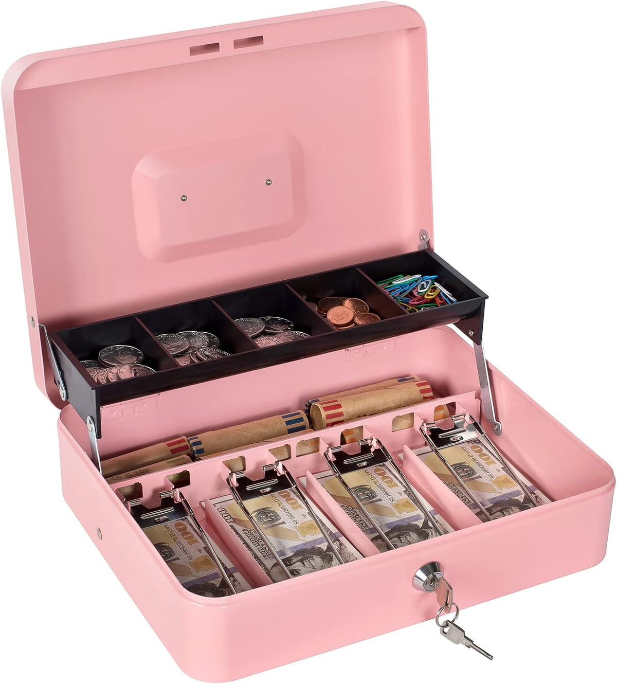 Cash Box with Lock Key