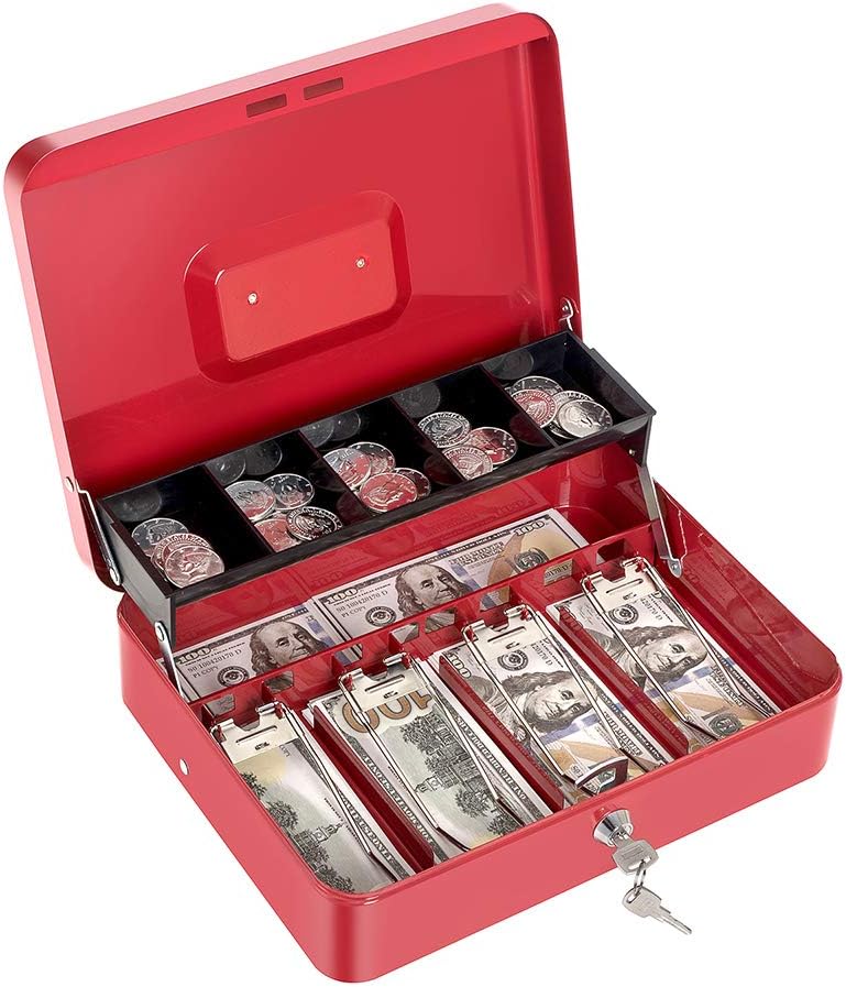 Cash Box with Lock Key
