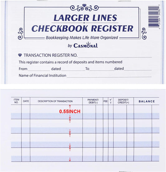 Checkbook Transaction Register
