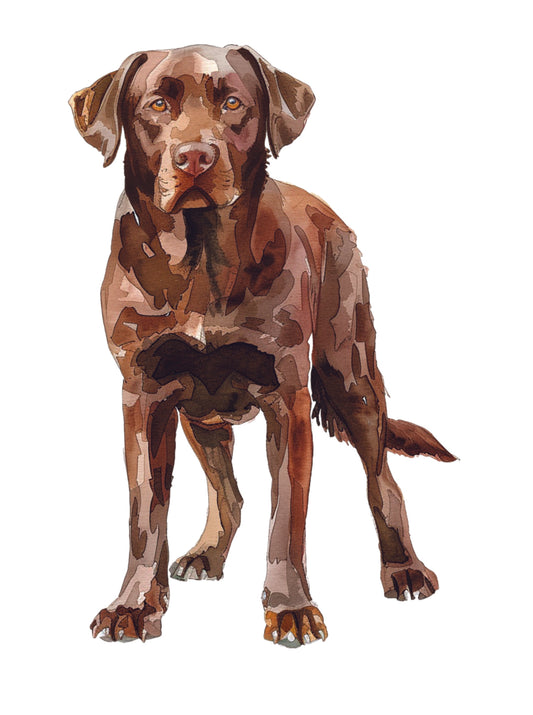 Labrador Retriever, Chocolate Note Cards