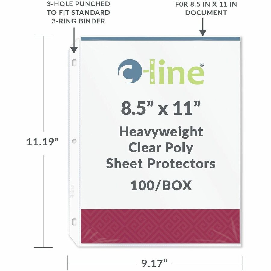 C-line Sheet Protectors, Single Sheet