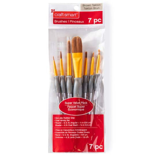 CraftSmart 7pc Brushes Set, Yellow