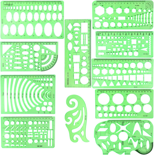Drafting Stencil & Measuring Various Single Tool