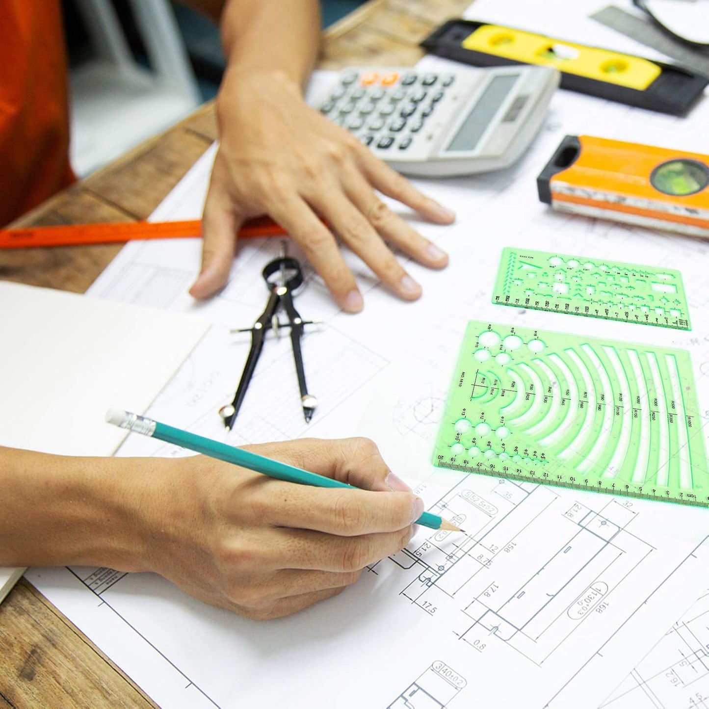 Drafting Stencil & Measuring Various Single Tool