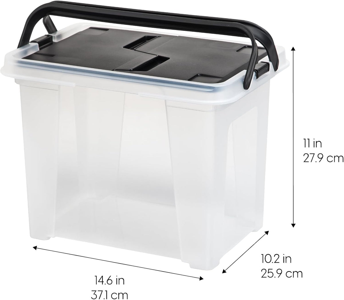 File Box Organizer w/ Wing Lid for Letter/Legal Files