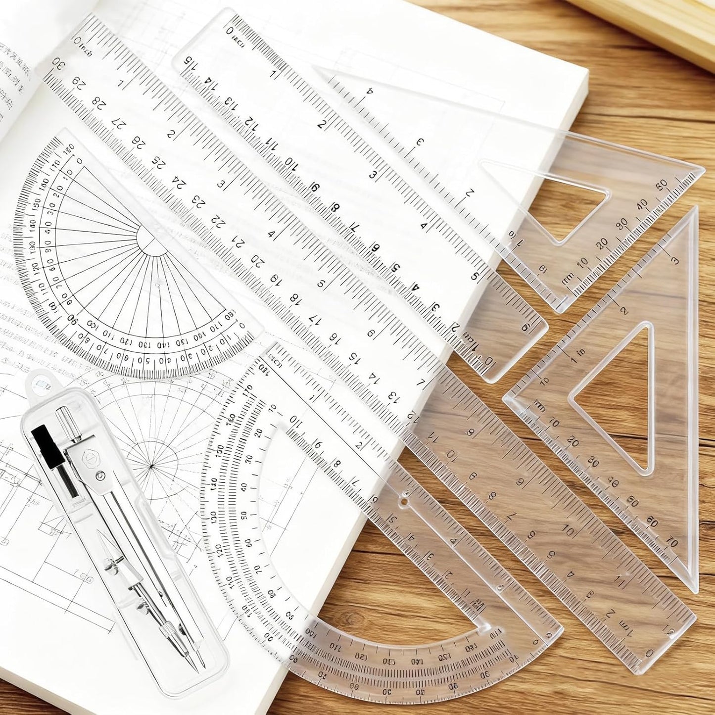 Acrylic Drafting & Engineering Geometry 5 pc. Set
