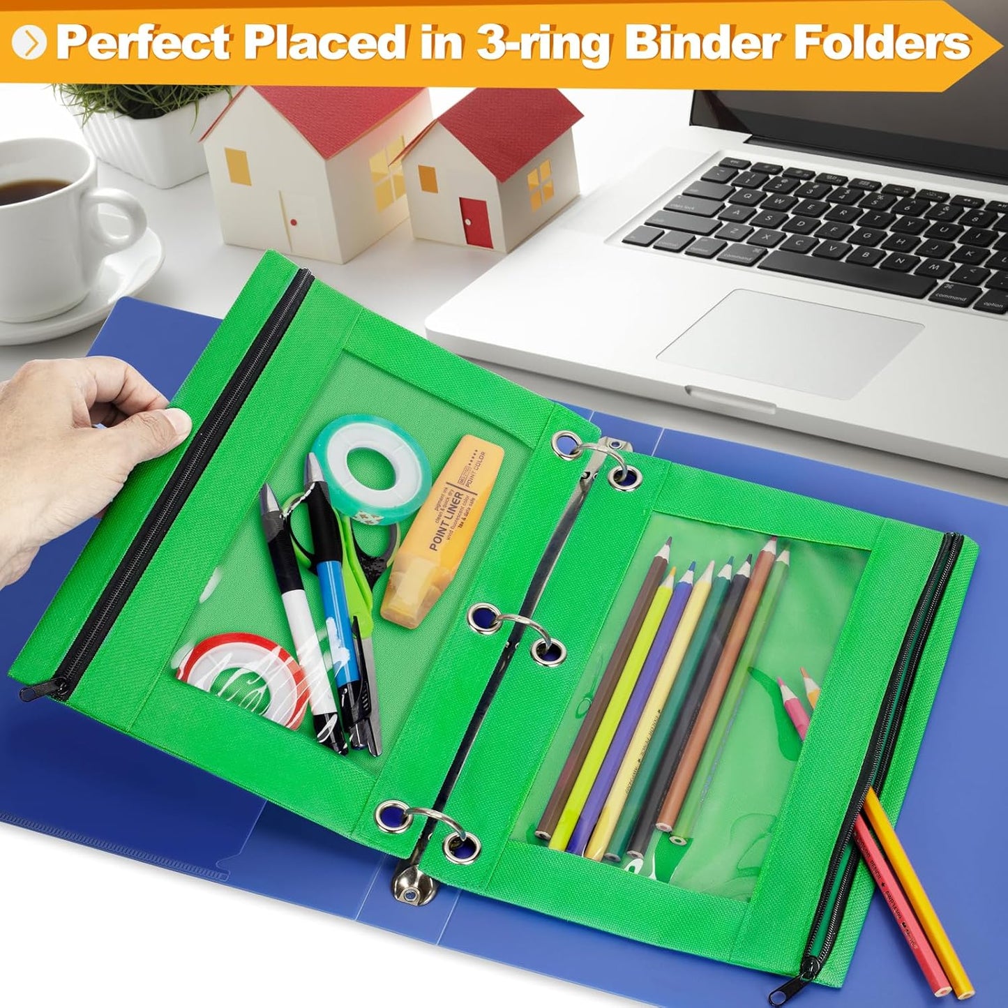 Pencil Zipper Pouch for 3 Ring Binder