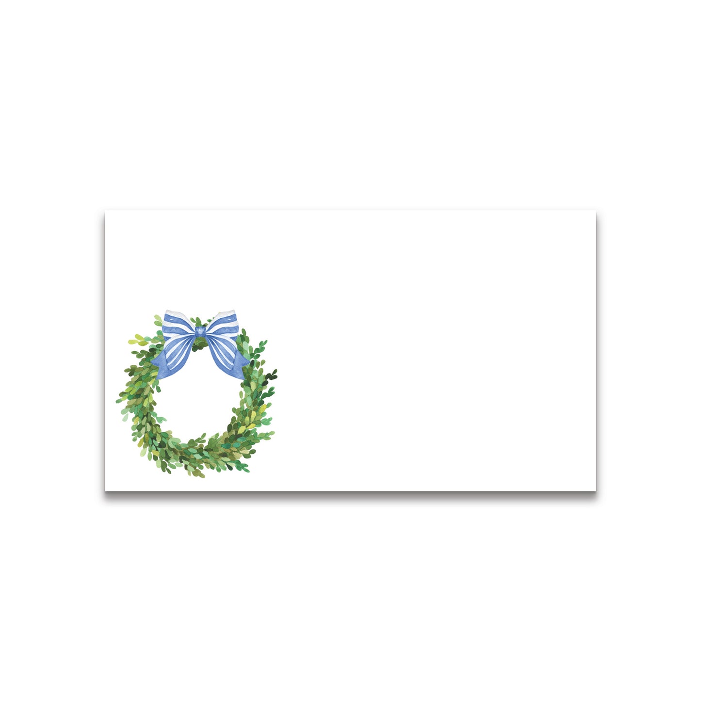Boxwood Wreath, Blue Ribbon Happy Notes
