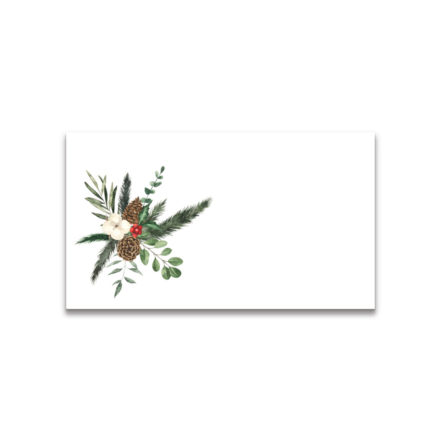 Christmas Evergreen Branch Happy Notes